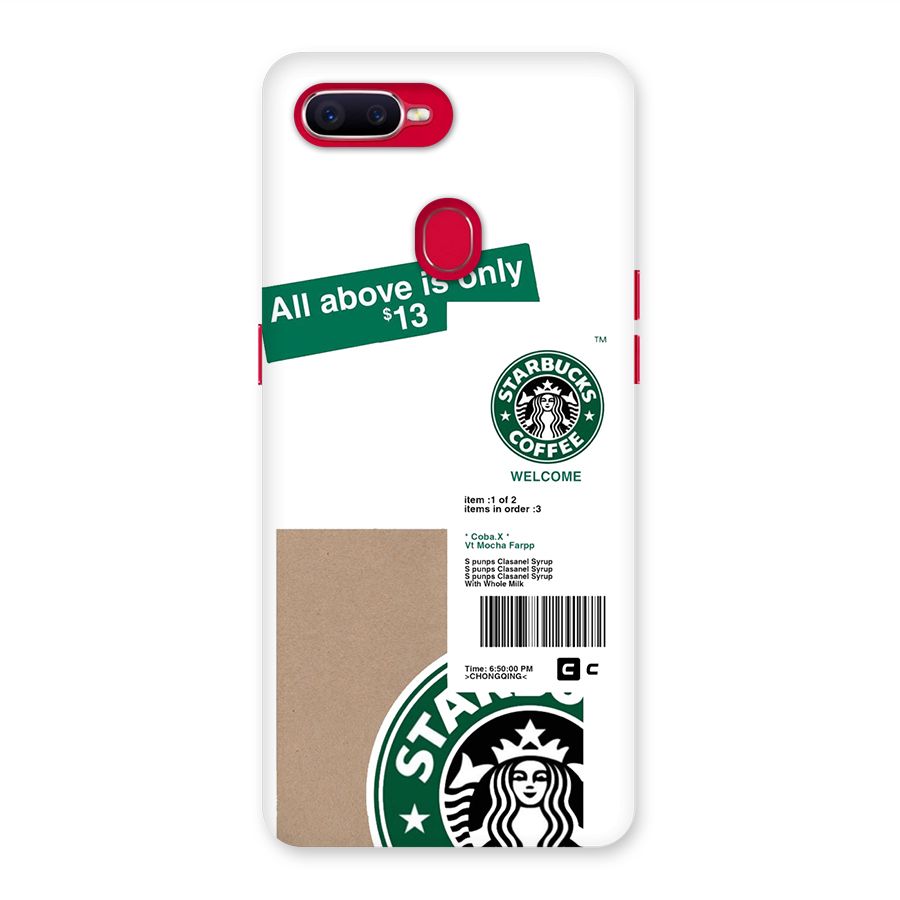 Starbucks Coffee Mocha Back Case for Oppo F9 Pro