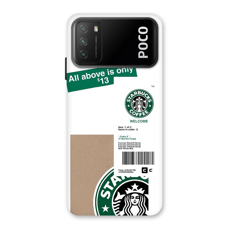 Starbucks Coffee Mocha Back Case for Poco M3