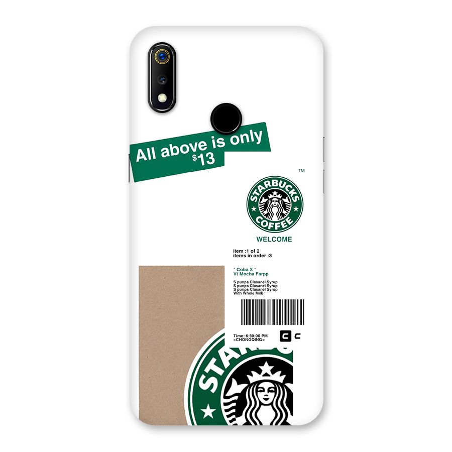 Starbucks Coffee Mocha Back Case for Realme 3