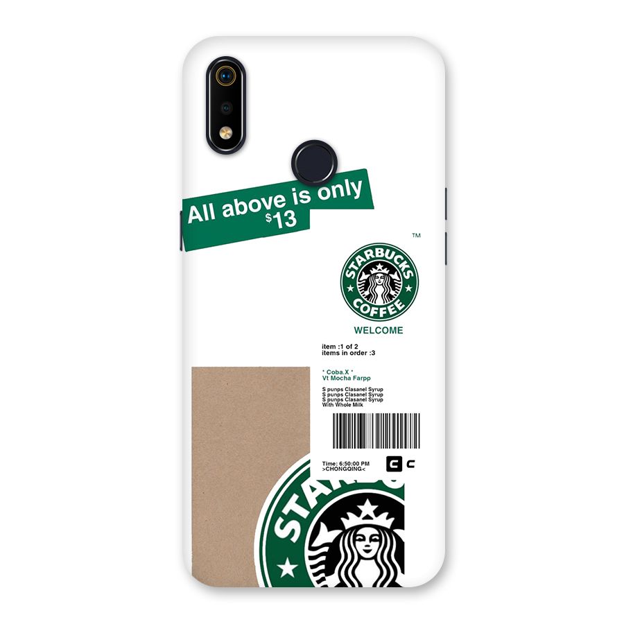 Starbucks Coffee Mocha Back Case for Realme 3i