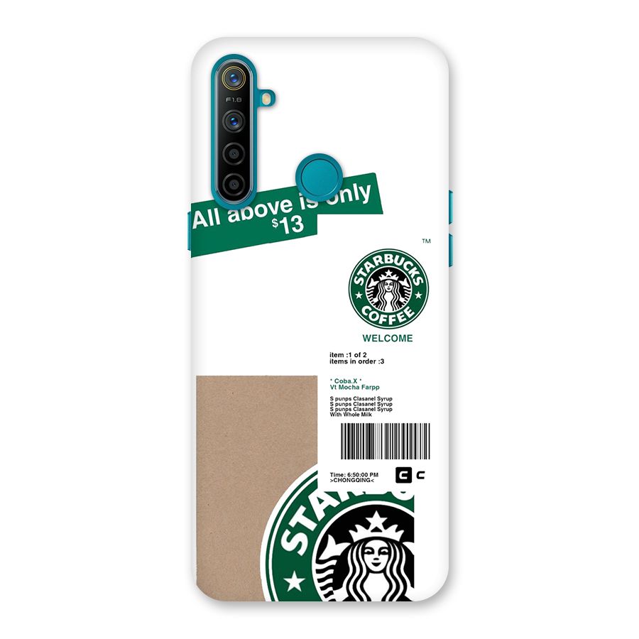 Starbucks Coffee Mocha Back Case for Realme 5i