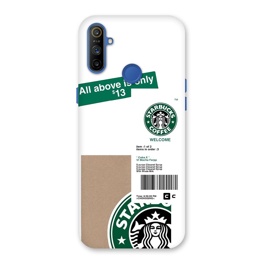 Starbucks Coffee Mocha Back Case for Realme Narzo 10A