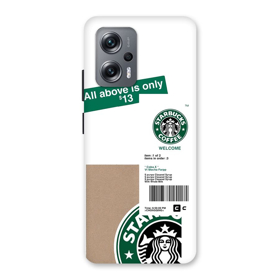 Starbucks Coffee Mocha Back Case for Redmi K50i