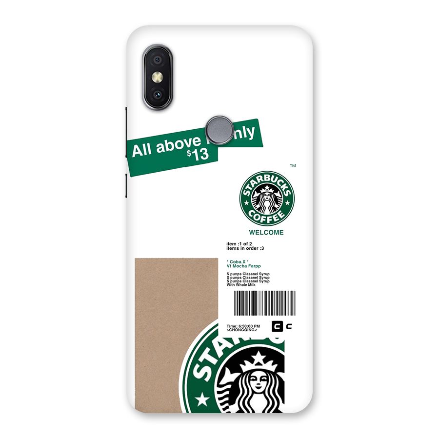 Starbucks Coffee Mocha Back Case for Redmi Y2