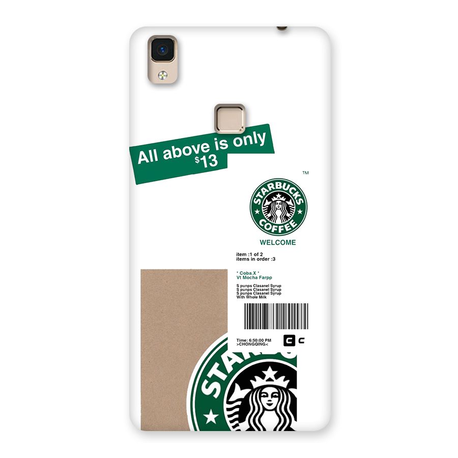Starbucks Coffee Mocha Back Case for V3 Max