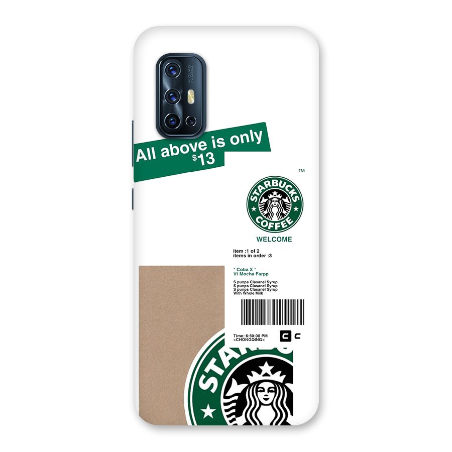 Starbucks Coffee Mocha Back Case for Vivo V17
