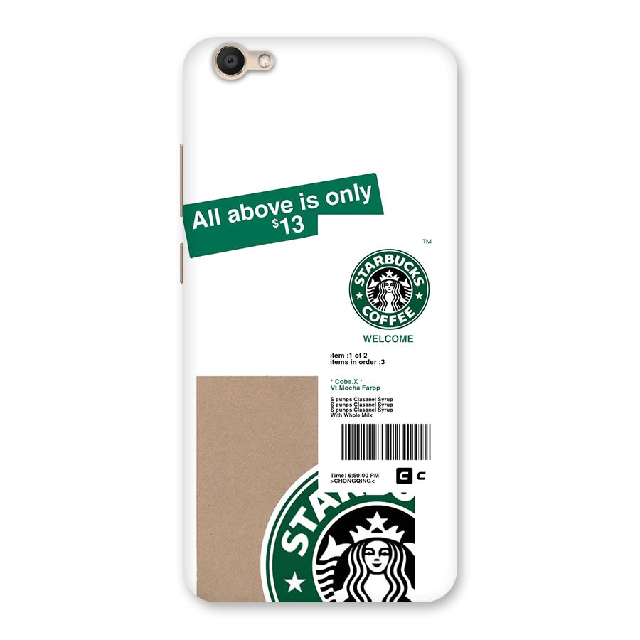 Starbucks Coffee Mocha Back Case for Vivo V5
