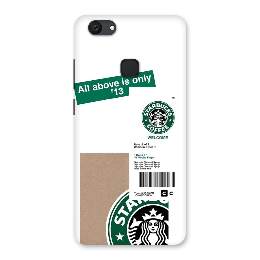 Starbucks Coffee Mocha Back Case for Vivo V7 Plus