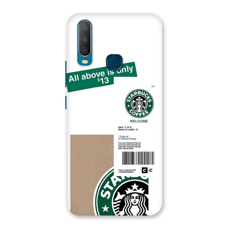 Starbucks Coffee Mocha Back Case for Vivo Y11