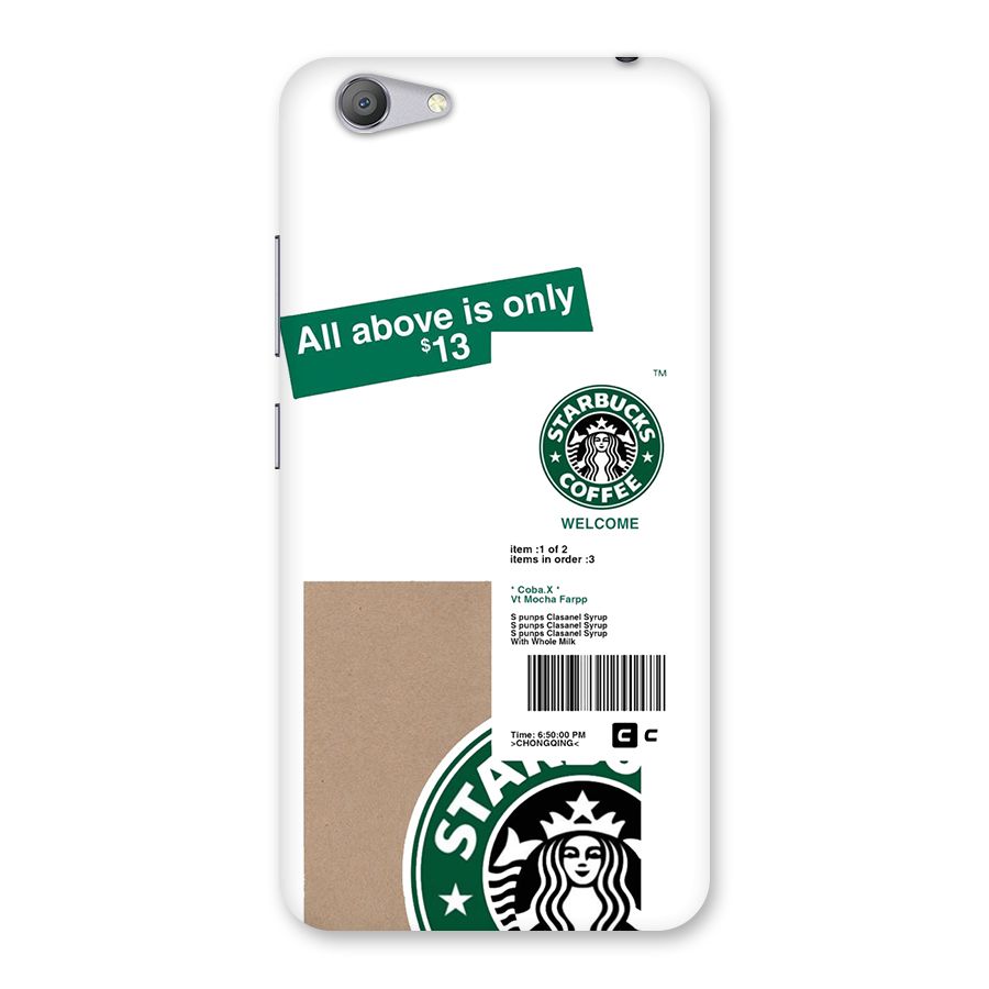 Starbucks Coffee Mocha Back Case for Vivo Y53