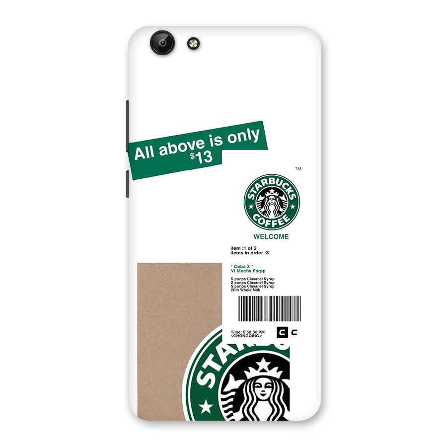 Starbucks Coffee Mocha Back Case for Vivo Y69