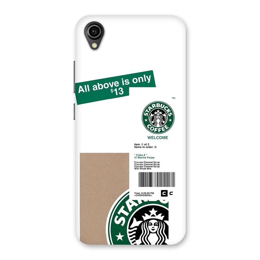 Starbucks Coffee Mocha Back Case for Vivo Y90