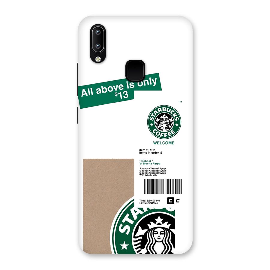 Starbucks Coffee Mocha Back Case for Vivo Y93