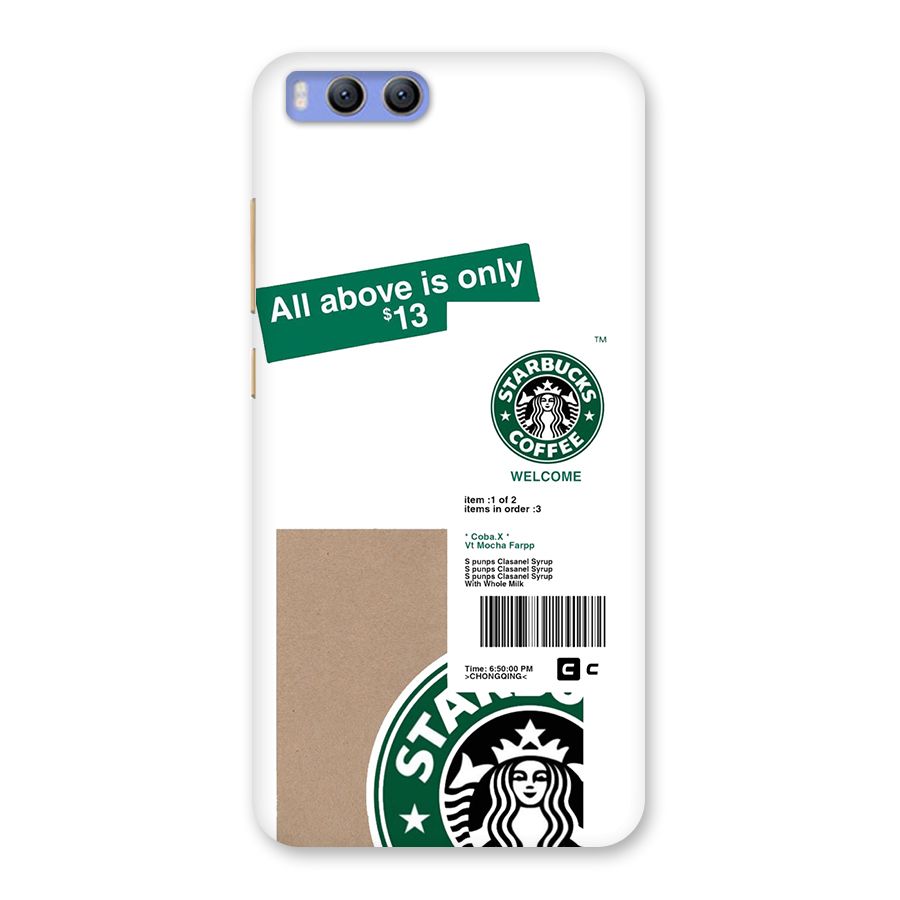 Starbucks Coffee Mocha Back Case for Xiaomi Mi 6