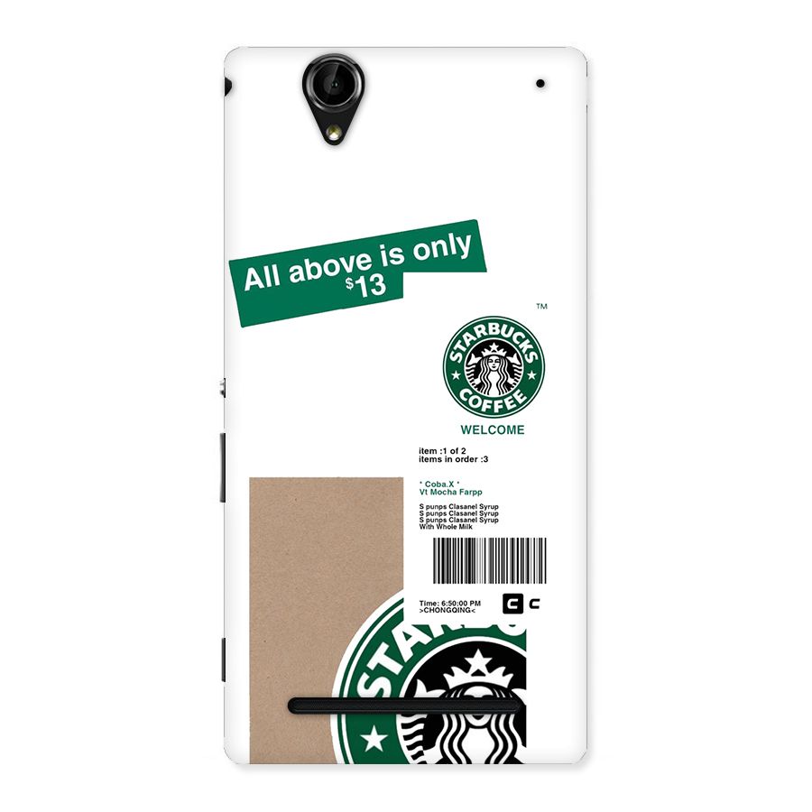 Starbucks Coffee Mocha Back Case for Xperia T2
