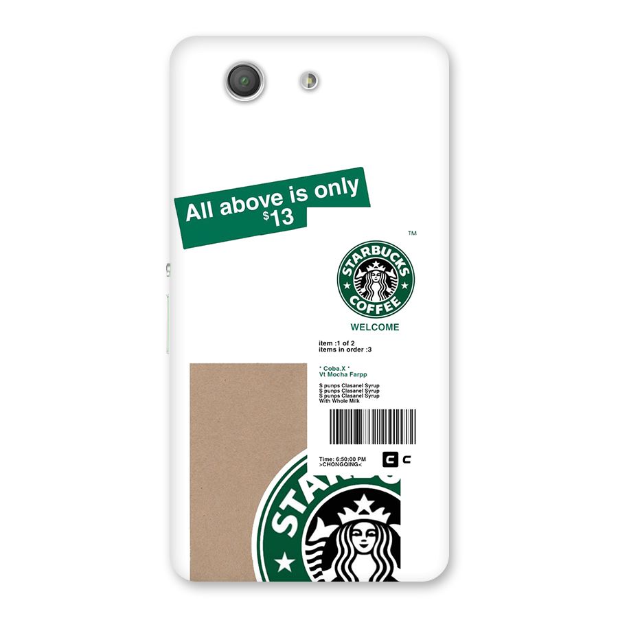 Starbucks Coffee Mocha Back Case for Xperia Z3 Compact