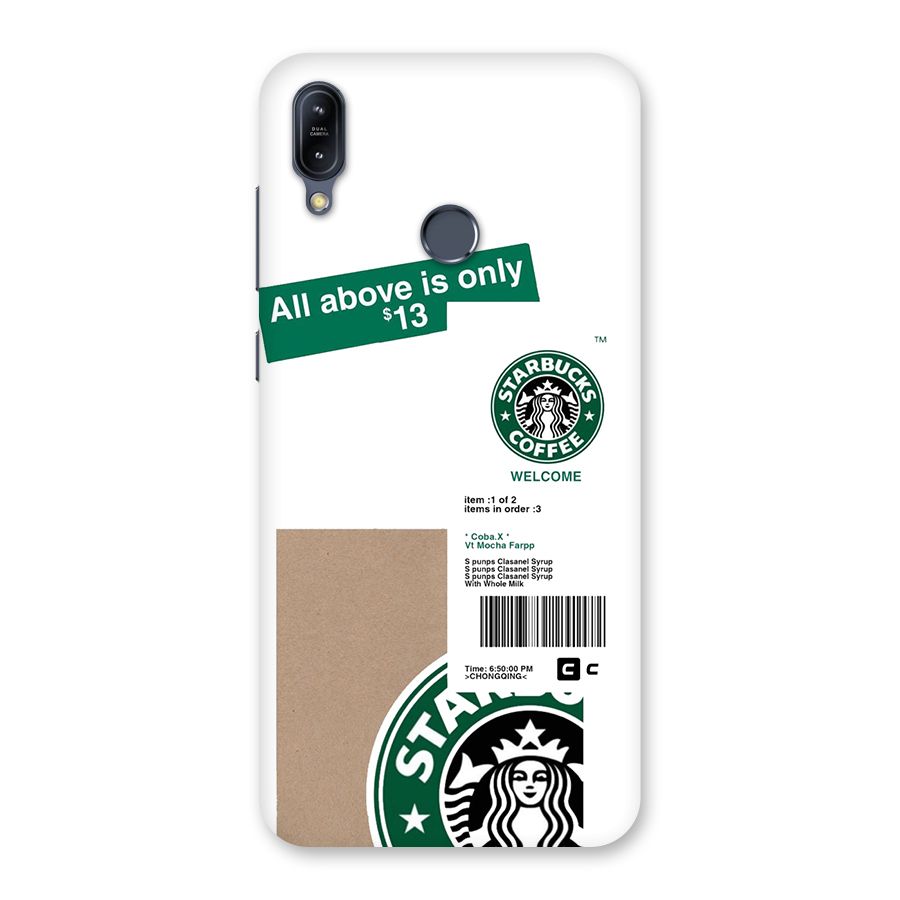 Starbucks Coffee Mocha Back Case for Zenfone Max M2