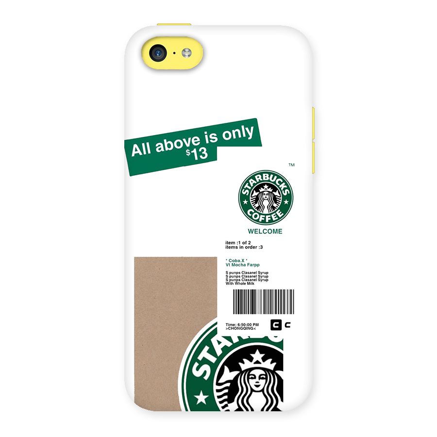 Starbucks Coffee Mocha Back Case for iPhone 5C