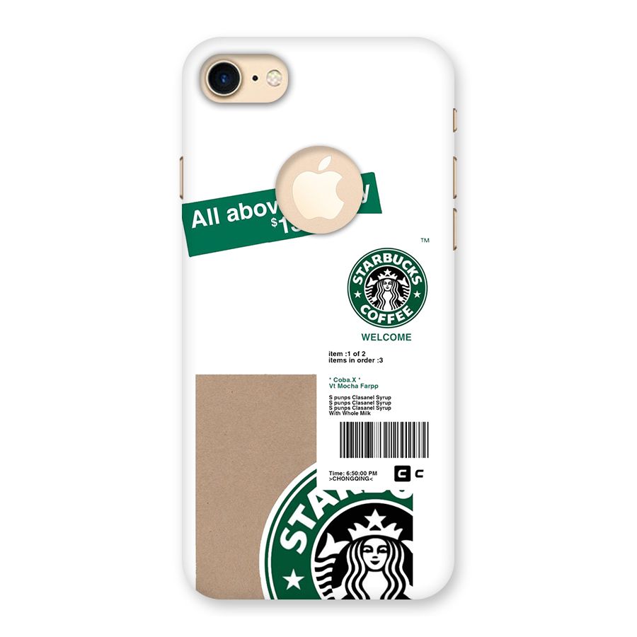 Starbucks Coffee Mocha Back Case for iPhone 7 Logo Cut
