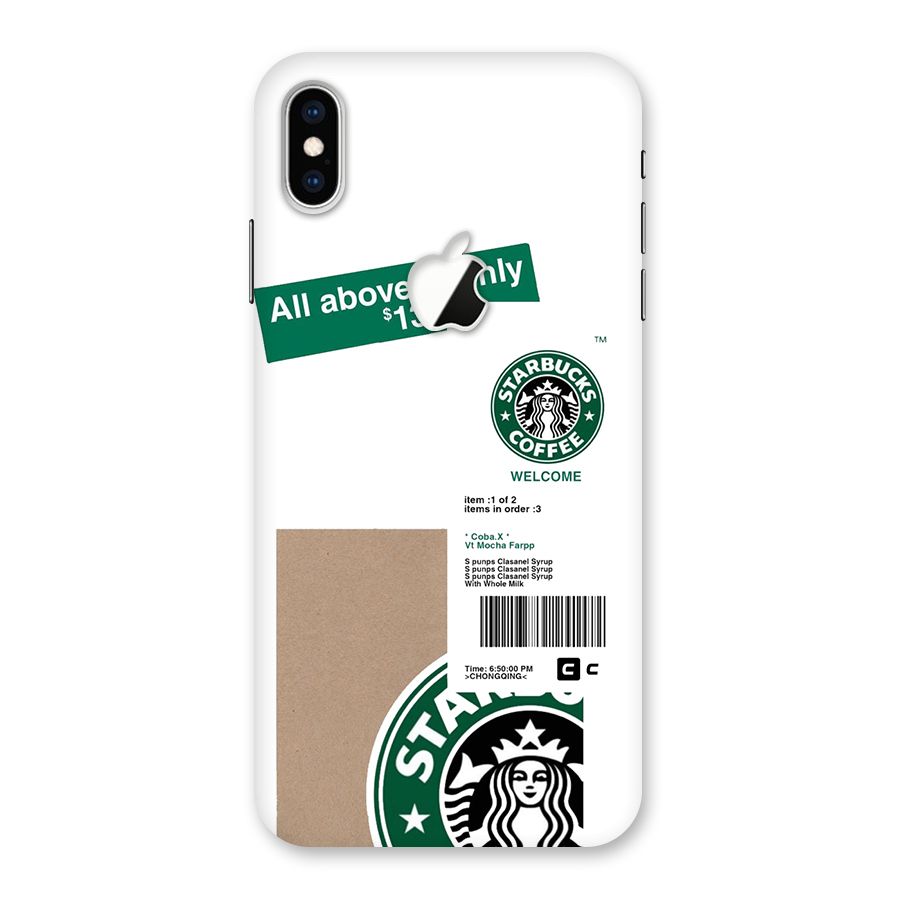 Starbucks Coffee Mocha Back Case for iPhone XS Max Apple Cut