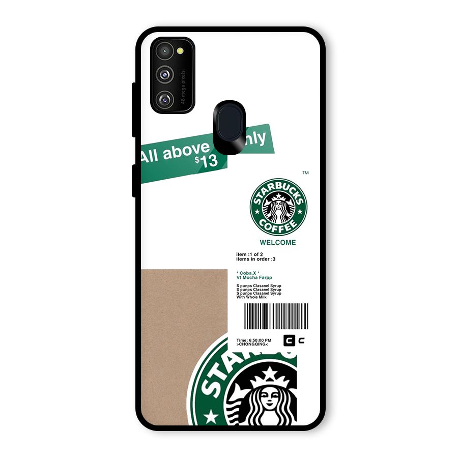 Starbucks Coffee Mocha Glass Back Case for Galaxy M30s