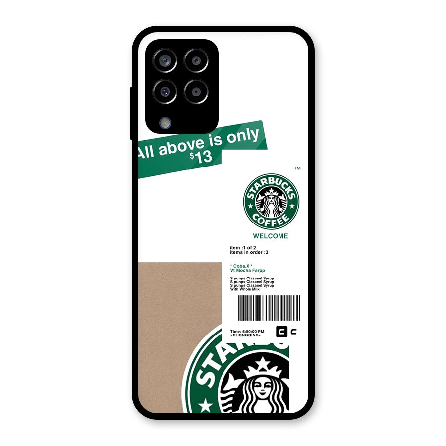 Starbucks Coffee Mocha Glass Back Case for Galaxy M33