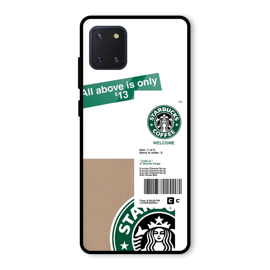 Starbucks Coffee Mocha Glass Back Case for Galaxy Note 10 Lite