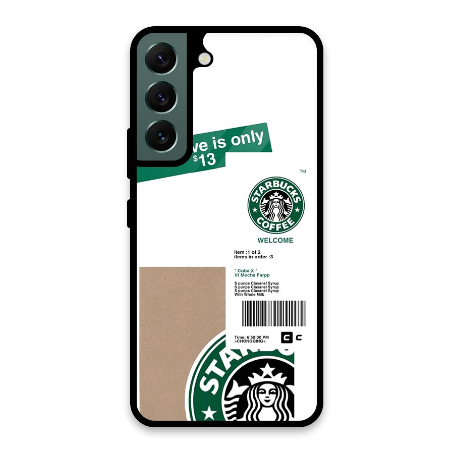 Starbucks Coffee Mocha Glass Back Case for Galaxy S22 5G