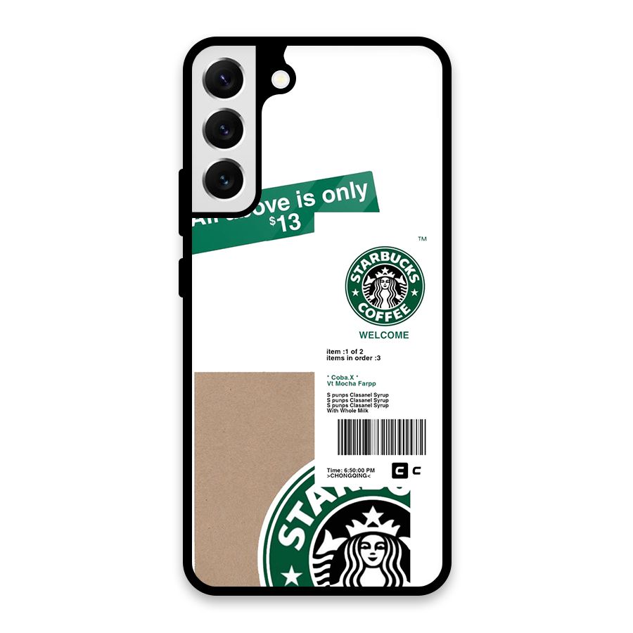 Starbucks Coffee Mocha Glass Back Case for Galaxy S22 Plus 5G