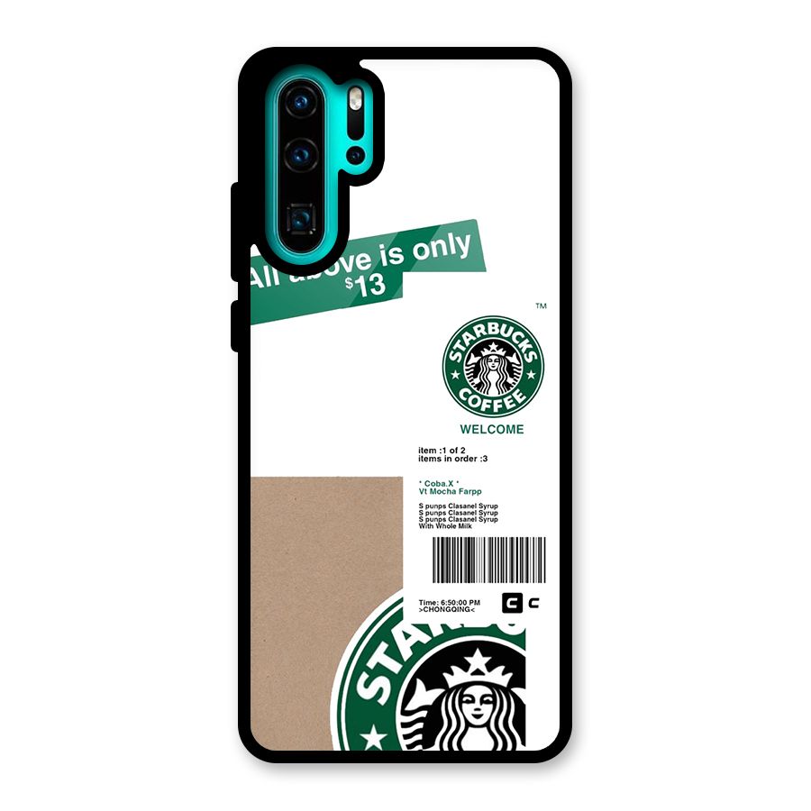 Starbucks Coffee Mocha Glass Back Case for Huawei P30 Pro
