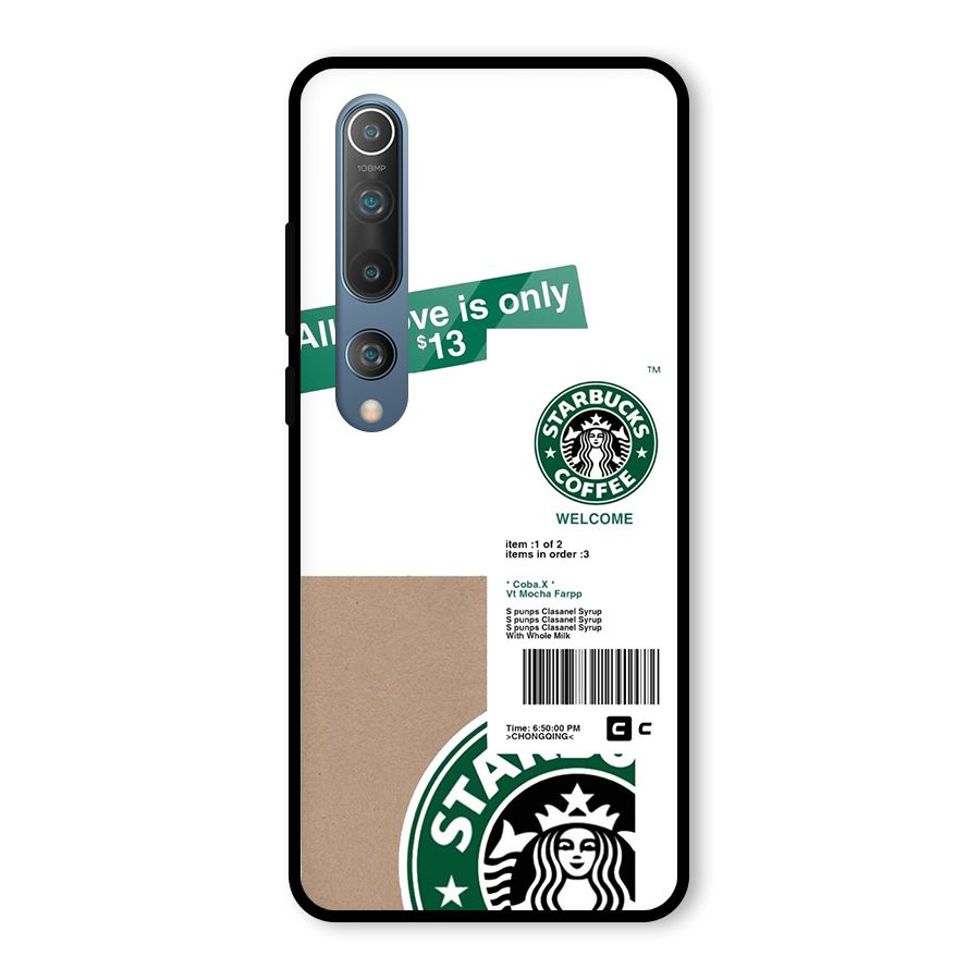 Starbucks Coffee Mocha Glass Back Case for Mi 10