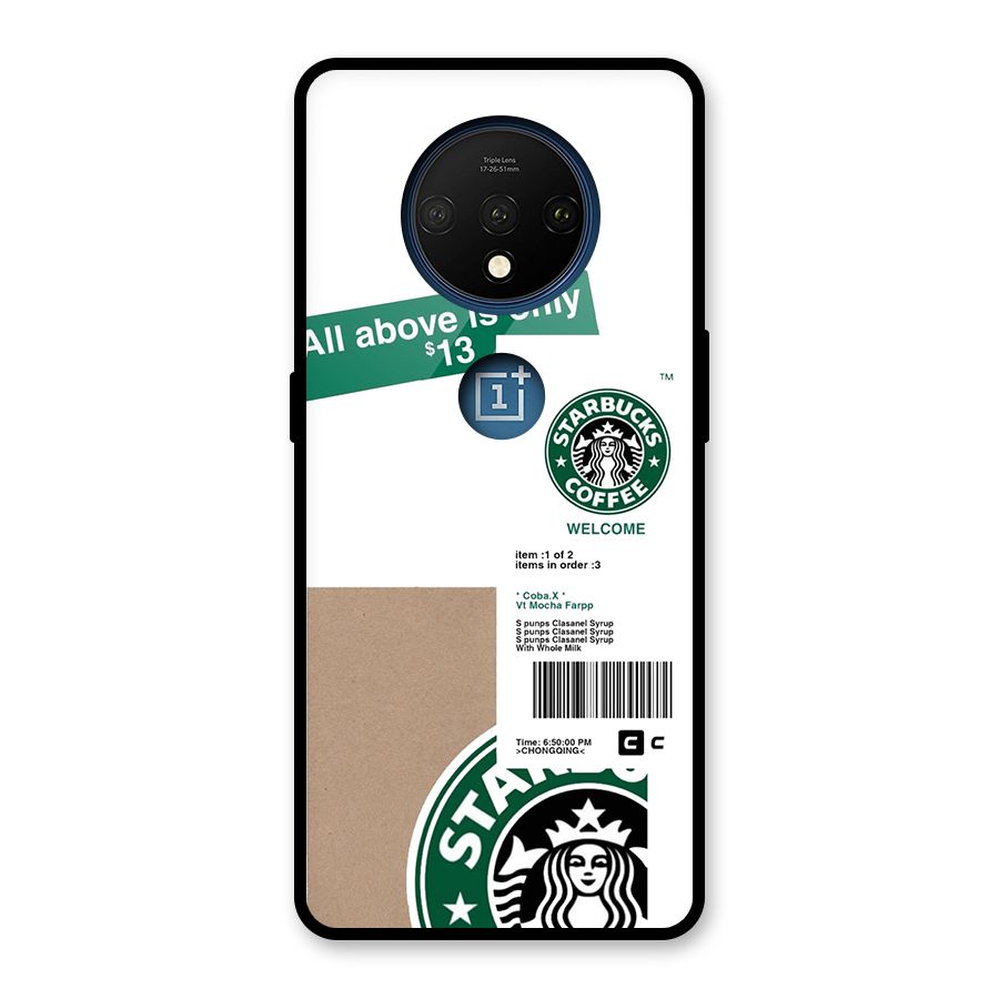 Starbucks Coffee Mocha Glass Back Case for OnePlus 7T
