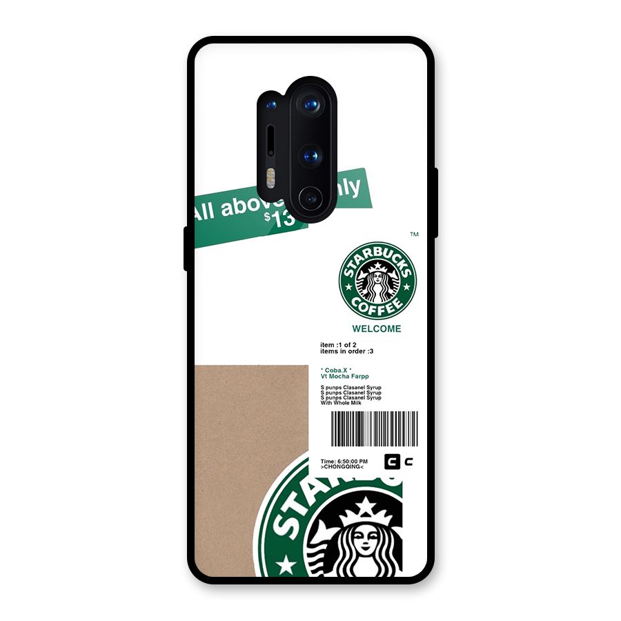 Starbucks Coffee Mocha Glass Back Case for OnePlus 8 Pro