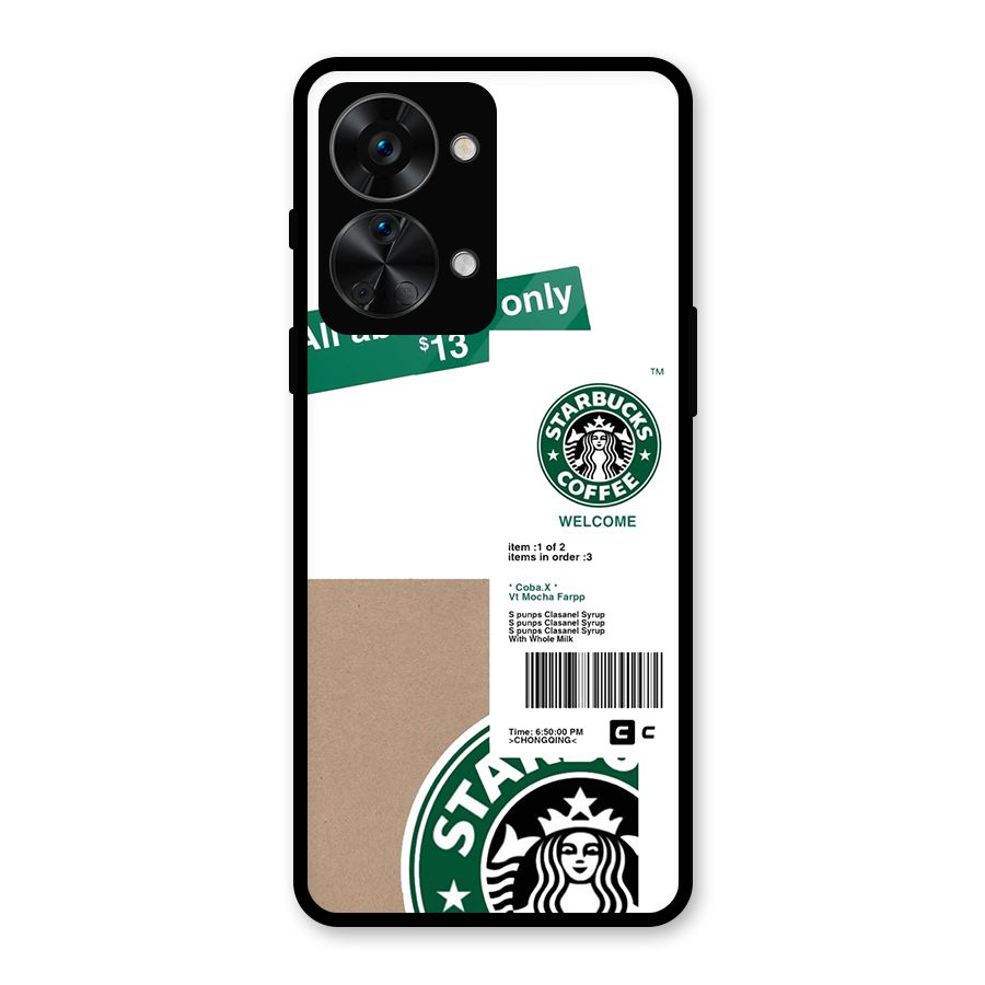 Starbucks Coffee Mocha Glass Back Case for OnePlus Nord 2T