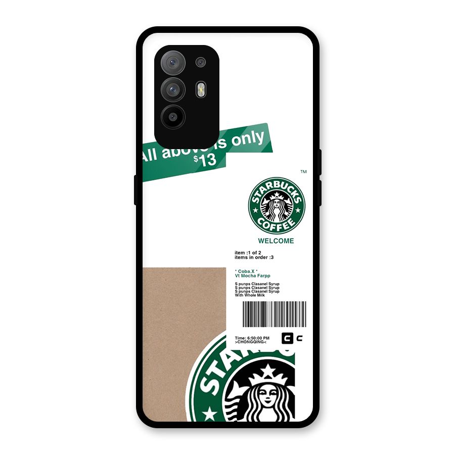 Starbucks Coffee Mocha Glass Back Case for Oppo F19 Pro Plus 5G