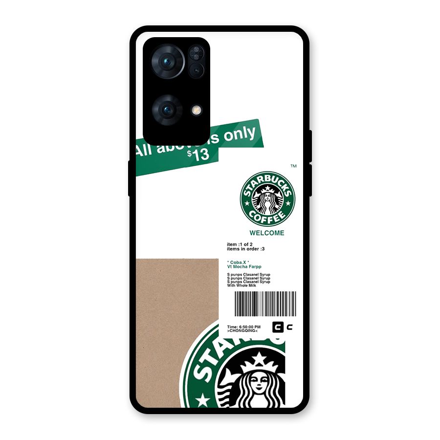 Starbucks Coffee Mocha Glass Back Case for Oppo Reno7 Pro 5G