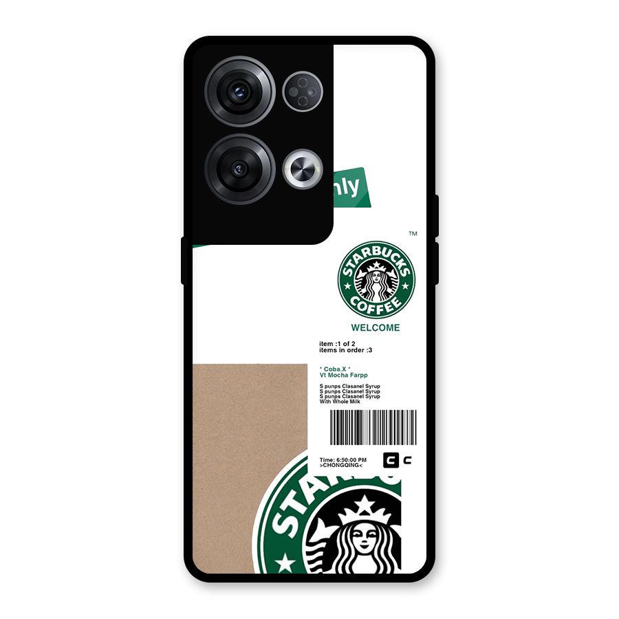 Starbucks Coffee Mocha Glass Back Case for Oppo Reno8 Pro 5G
