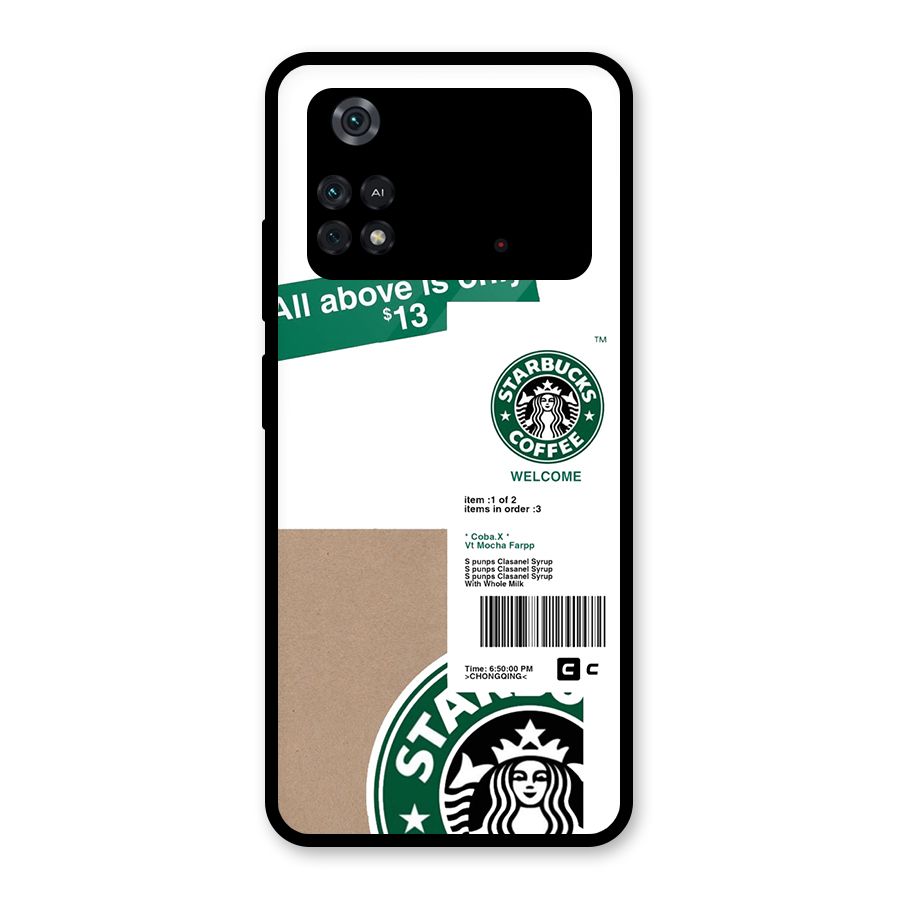 Starbucks Coffee Mocha Glass Back Case for Poco M4 Pro 4G