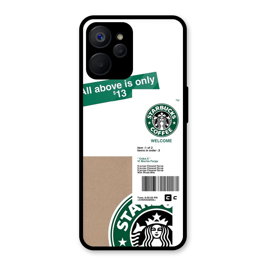 Starbucks Coffee Mocha Glass Back Case for Realme 9i 5G