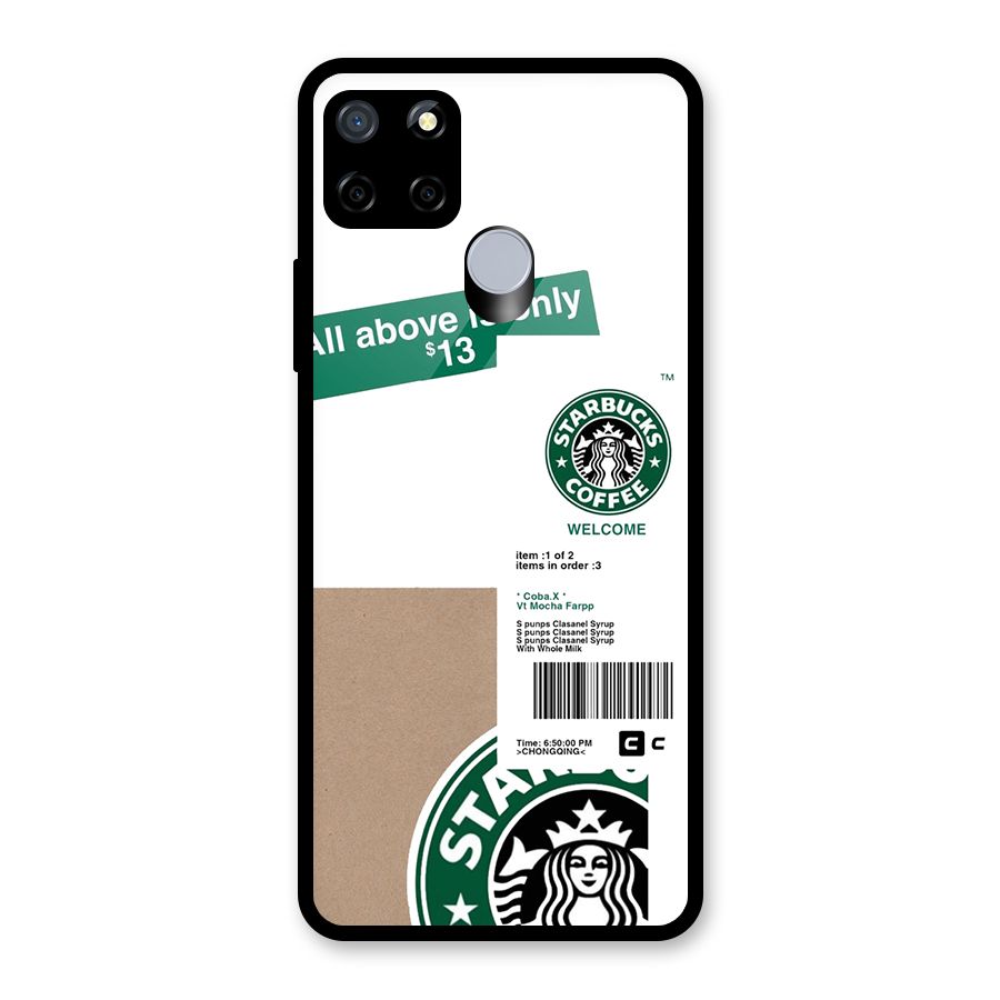 Starbucks Coffee Mocha Glass Back Case for Realme C12