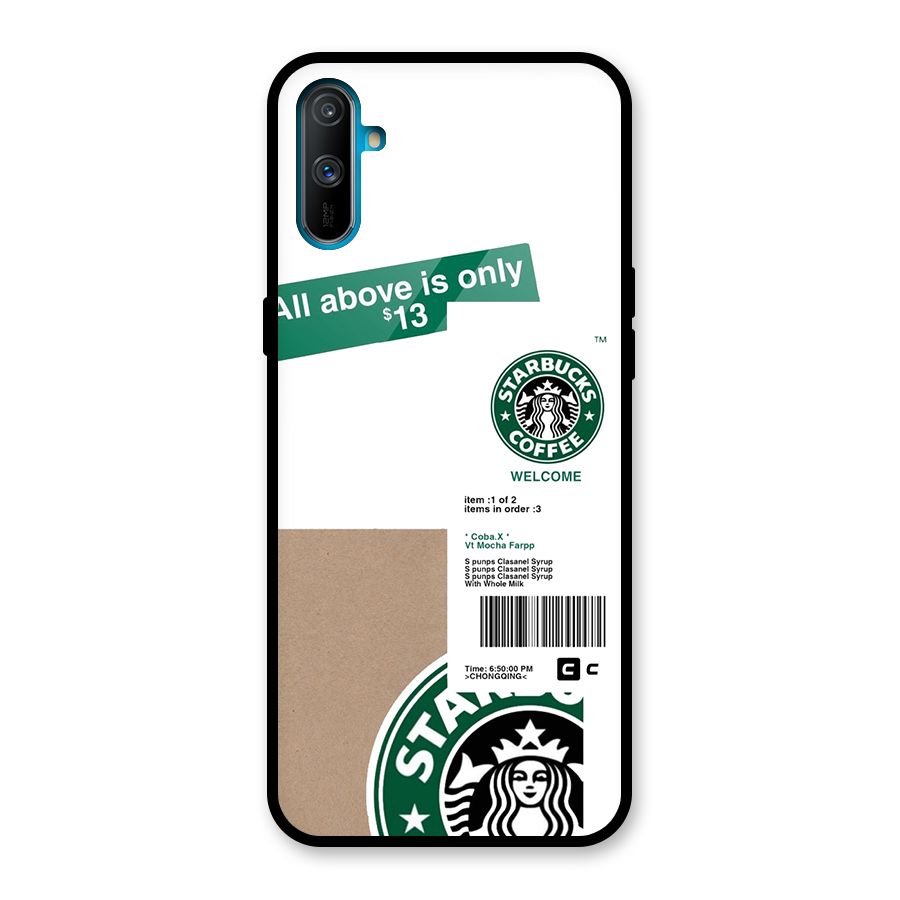 Starbucks Coffee Mocha Glass Back Case for Realme C3