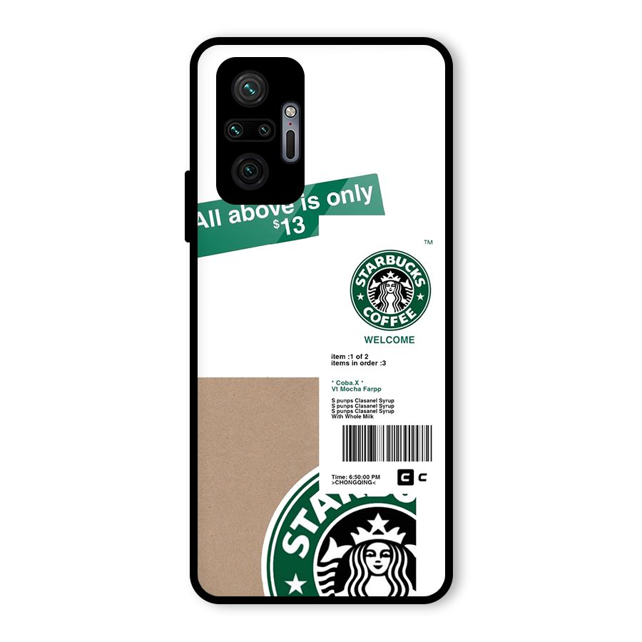 Starbucks Coffee Mocha Glass Back Case for Redmi Note 10 Pro