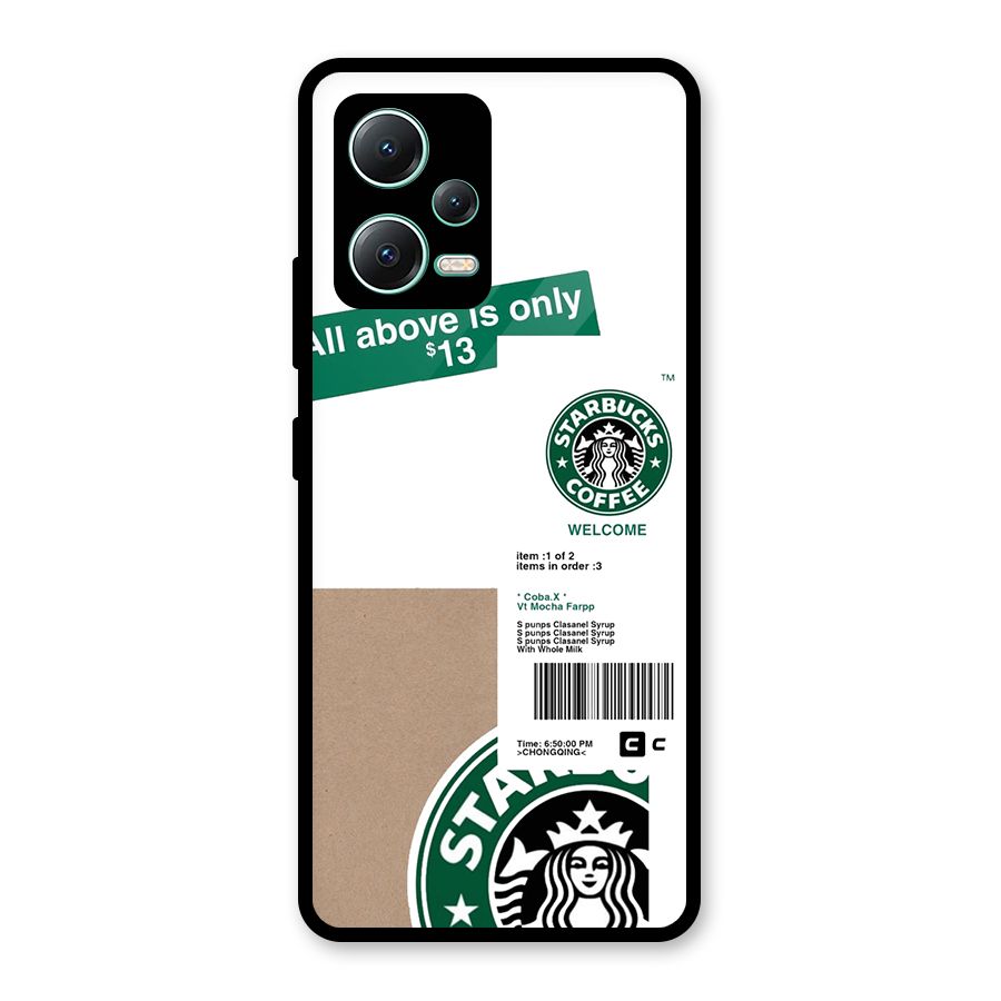 Starbucks Coffee Mocha Glass Back Case for Redmi Note 12 5G