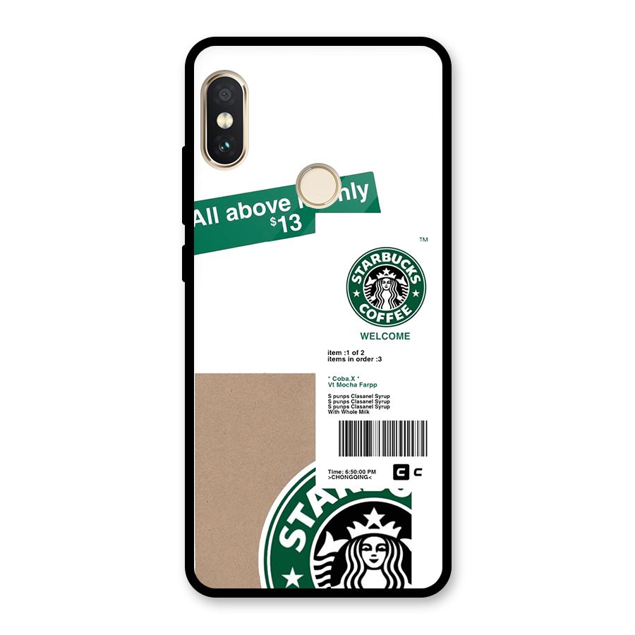 Starbucks Coffee Mocha Glass Back Case for Redmi Note 5 Pro