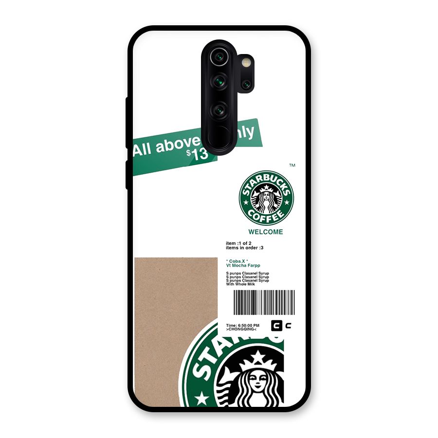 Starbucks Coffee Mocha Glass Back Case for Redmi Note 8 Pro