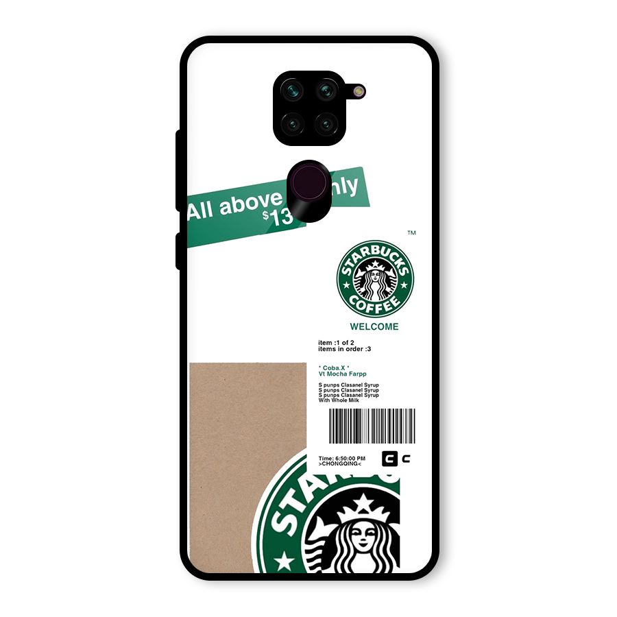 Starbucks Coffee Mocha Glass Back Case for Redmi Note 9