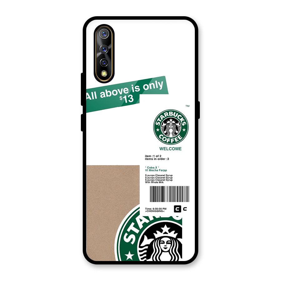 Starbucks Coffee Mocha Glass Back Case for Vivo S1
