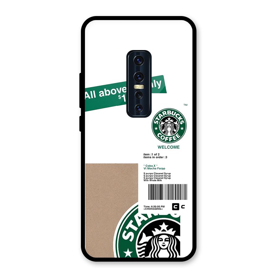 Starbucks Coffee Mocha Glass Back Case for Vivo V17 Pro