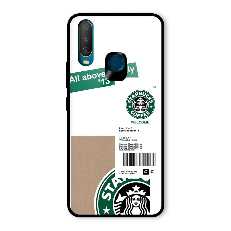 Starbucks Coffee Mocha Glass Back Case for Vivo Y12