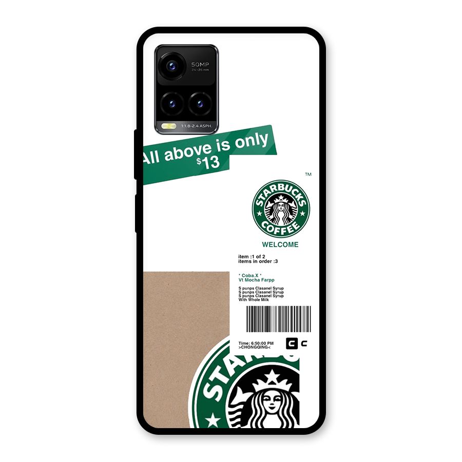 Starbucks Coffee Mocha Glass Back Case for Vivo Y33s
